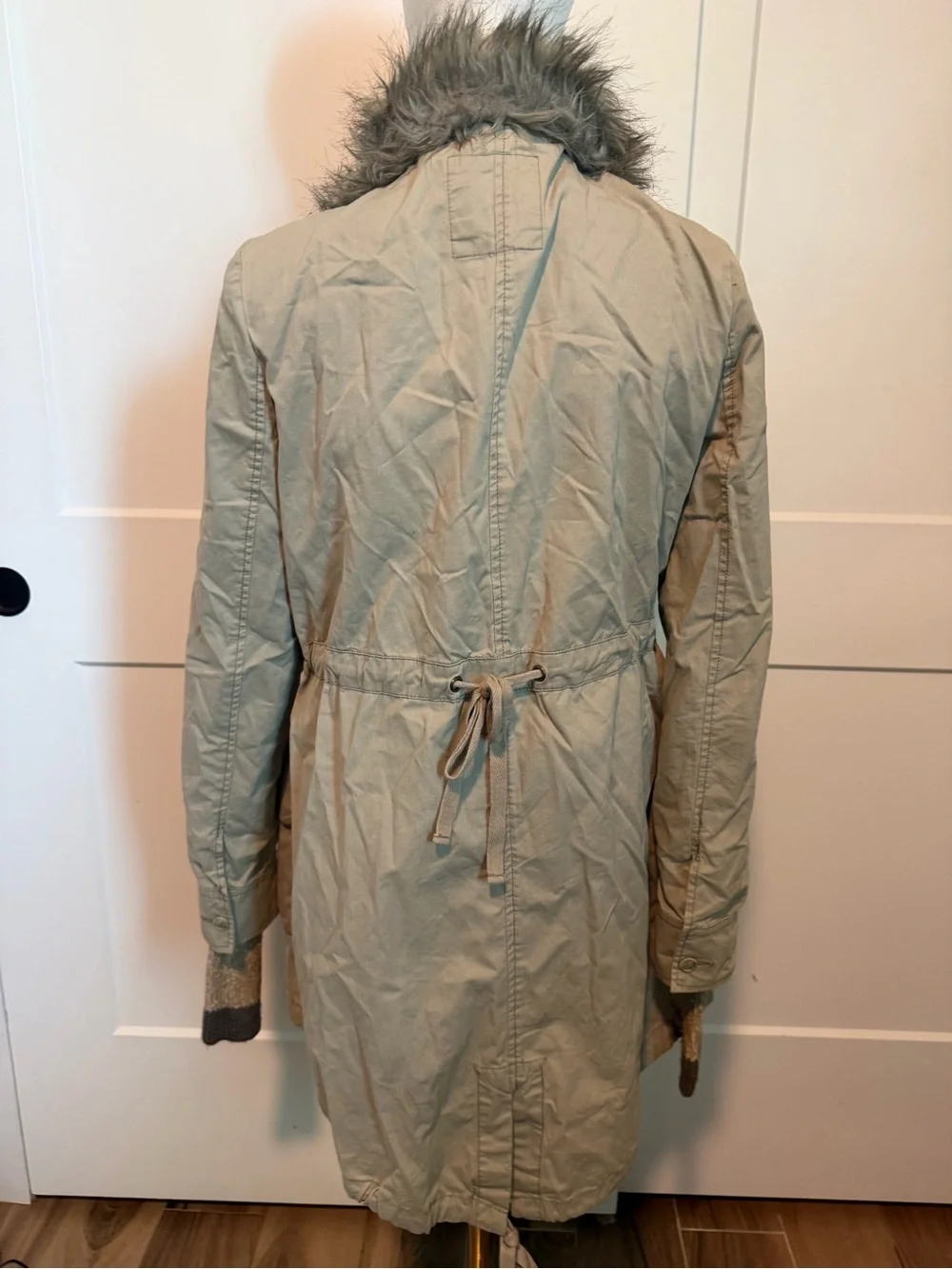 Free People Hooded Utility Parka in Olive